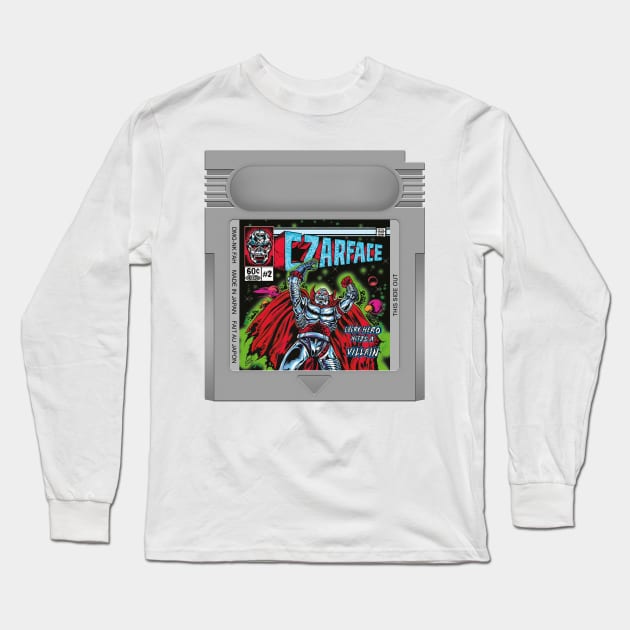 Every Hero Needs a Villain Game Cartridge Long Sleeve T-Shirt by PopCarts